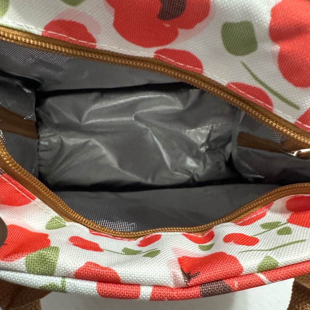 Lucky Brand Red Poppy Canvas Bag - Picture 3 of 6